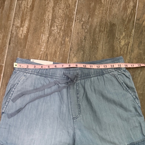 Women's Light Blue Wide Leg Cargo Pants - Picture 5 of 10